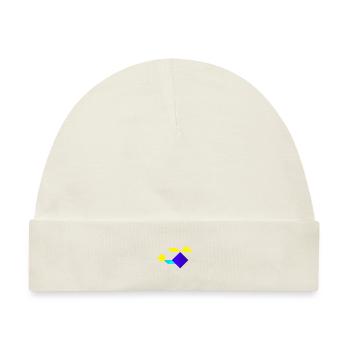 Helikopter - Tangram - Baby Premium Organic Mütze - Naturweiß - Vorne