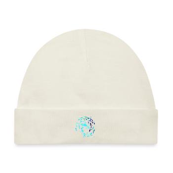 fischschwarm,fische,malerei,graffiti,Hai - Baby Premium Organic Mütze - Naturweiß - Vorne