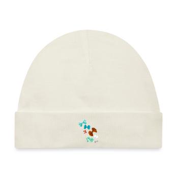 Schleifen,bunte Schleifen, Fliege, karomuster - Baby Premium Organic Mütze - Naturweiß - Vorne