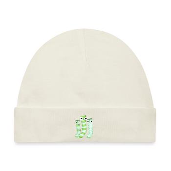 Socken,sockenfamilie, Familie, Trio - Baby Premium Organic Mütze - Naturweiß - Vorne