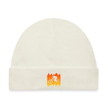Mountainbike Downhill heizen MTB Fahrer Geschenk - Baby Premium Organic Mütze - Naturweiß - Vorne