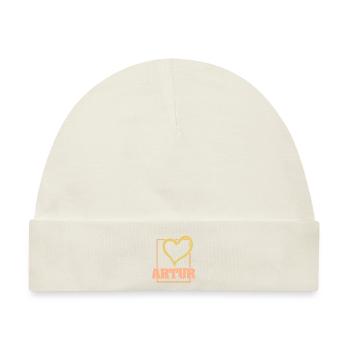 Artur als Herz - Baby Premium Organic Mütze - Naturweiß - Vorne