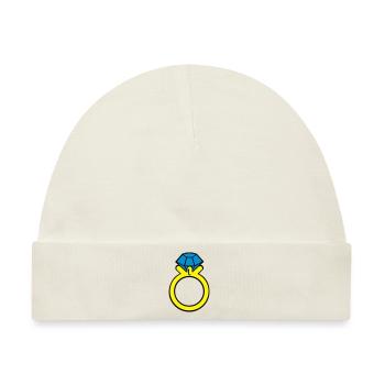 diamond ring - Baby Premium Organic Mütze - Naturweiß - Vorne