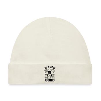 HAB 18 JAHRE GEBRAUCHT, UM SO GUT AUSZUSEHEN! - Baby Premium Organic Mütze - Naturweiß - Vorne