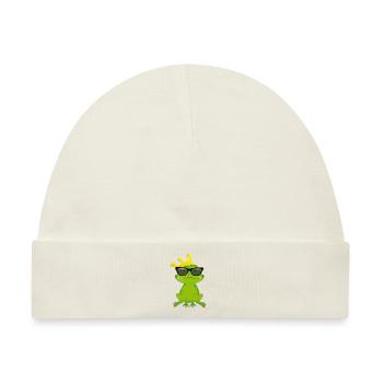 Frosch im Comicstyle - Baby Premium Organic Mütze - Naturweiß - Vorne
