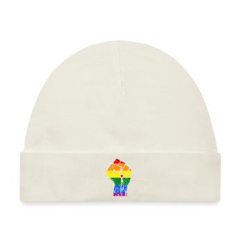 RAINBOW FIST - Baby Premium Organic Mütze - Naturweiß - Vorne