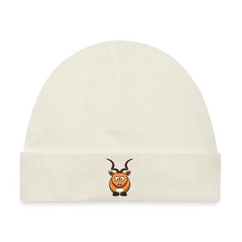 antilope antelope impala hartebeest kudu oryx papa - Baby Premium Organic Mütze - Naturweiß - Vorne