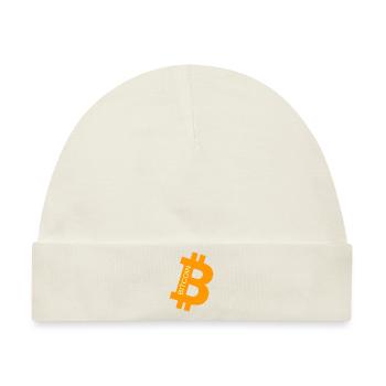 bit coin - Baby Premium Organic Mütze - Naturweiß - Vorne
