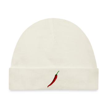 Chili,Pfeffer,scharf - Baby Premium Organic Mütze - Naturweiß - Vorne