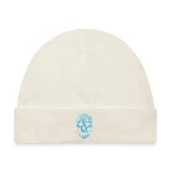 Totenkopf aus Knochen - Baby Premium Organic Mütze - Naturweiß - Vorne