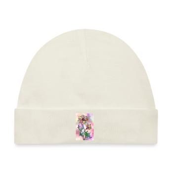 Bunte Blumen - Baby Premium Organic Mütze - Naturweiß - Vorne