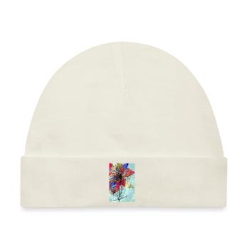 Bunte Blume - Baby Premium Organic Mütze - Naturweiß - Vorne