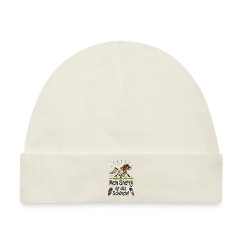 Mein Shetty das Schönste (Text schwarz) - Baby Premium Organic Mütze - Naturweiß - Vorne