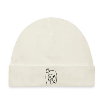 Emoji Grüßen - Baby Premium Organic Mütze - Naturweiß - Vorne