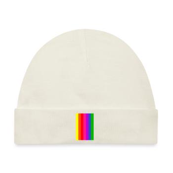 Regenbogenfahne - Baby Premium Organic Mütze - Naturweiß - Vorne