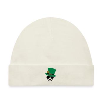 Go Green Moustache - Baby Premium Organic Mütze - Naturweiß - Vorne