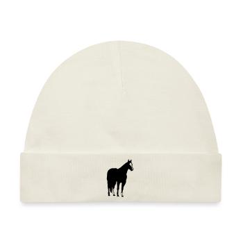 Quarterhorse Silhouette - Baby Premium Organic Mütze - Naturweiß - Vorne