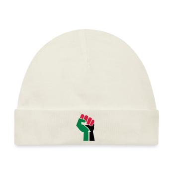 Zeichnen der palästinensischen Symbolflagge Paläst - Baby Premium Organic Mütze - Naturweiß - Vorne