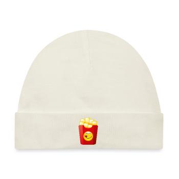 Smiley Chips - Baby Premium Organic Mütze - Naturweiß - Vorne