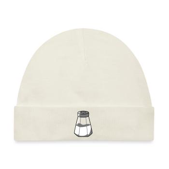 Salz Spender Design - Baby Premium Organic Mütze - Naturweiß - Vorne