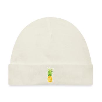 Ananas Scribble - Baby Premium Organic Mütze - Naturweiß - Vorne