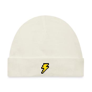 Pixel Lightning - Baby Premium Organic Mütze - Naturweiß - Vorne