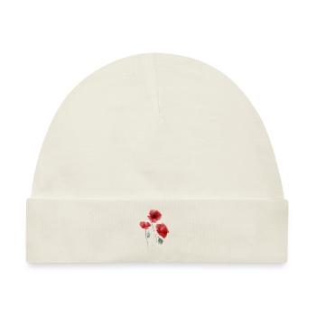 Mohn - Baby Premium Organic Mütze - Naturweiß - Vorne
