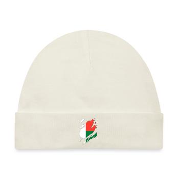 Madagaskar Flagge zerrissenes Motiv - Baby Premium Organic Mütze - Naturweiß - Vorne