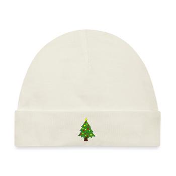 Weihnachtsbaum - Baby Premium Organic Mütze - Naturweiß - Vorne