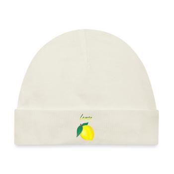 Lemon / Zitrone - Baby Premium Organic Mütze - Naturweiß - Vorne