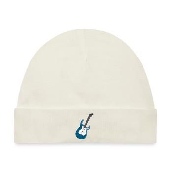 E-Gitarre - Baby Premium Organic Mütze - Naturweiß - Vorne