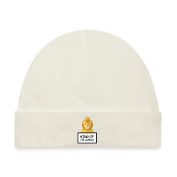 King of the jungle - König des Jungles Löwe Lion - Baby Premium Organic Mütze - Naturweiß - Vorne