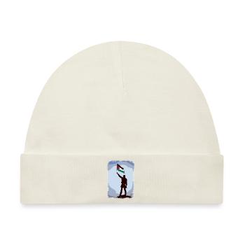 Palästina-Flagge Lebt Materie P10 - Baby Premium Organic Mütze - Naturweiß - Vorne