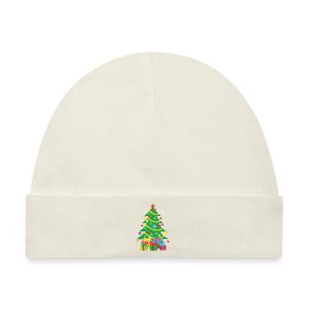 Weihnachtsbaum - Baby Premium Organic Mütze - Naturweiß - Vorne