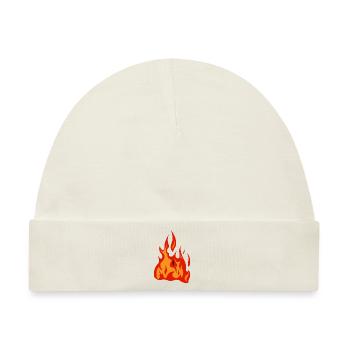 Flamme Feuer brennt - Baby Premium Organic Mütze - Naturweiß - Vorne