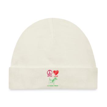 Jack Russel Terrier - Baby Premium Organic Mütze - Naturweiß - Vorne