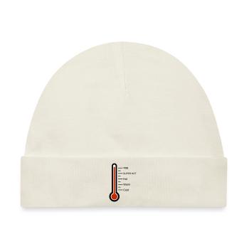 Thermometer - Baby Premium Organic Mütze - Naturweiß - Vorne
