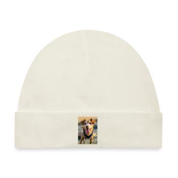 Hunde Portrait im Freiem - Baby Premium Organic Mütze - Naturweiß - Vorne