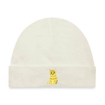 Glückskatze - Baby Premium Organic Mütze - Naturweiß - Vorne