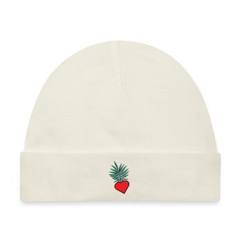 HERZ. HERZ. VALENTINSTAG. LIEBE. LIEBE. HERZ - Baby Premium Organic Mütze - Naturweiß - Vorne