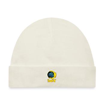Schneemobil Astronaut fliegt über die - Baby Premium Organic Mütze - Naturweiß - Vorne