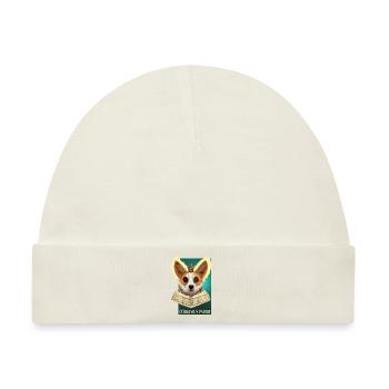 Corgi Papst - Baby Premium Organic Mütze - Naturweiß - Vorne