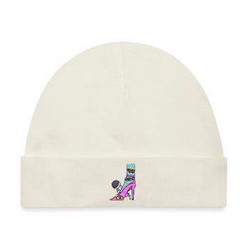 Disko Stöckelschuhe - Baby Premium Organic Mütze - Naturweiß - Vorne