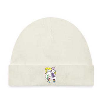 Einhorn Gockel - Baby Premium Organic Mütze - Naturweiß - Vorne