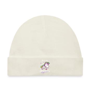 Einhorn Pyjama Weihnachten Schlafen - Baby Premium Organic Mütze - Naturweiß - Vorne