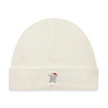 Elefant Pyjama Weihnachten Schlafen - Baby Premium Organic Mütze - Naturweiß - Vorne