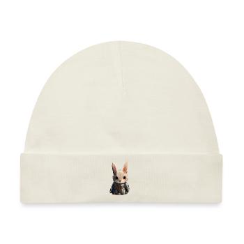 rabbit motive - Baby Premium Organic Mütze - Naturweiß - Vorne