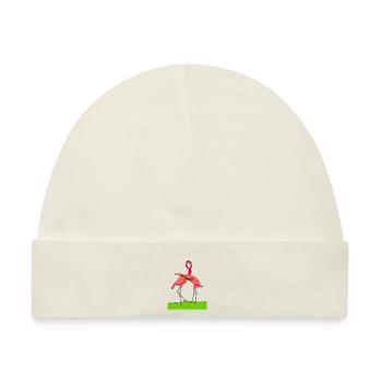 flamingos - Baby Premium Organic Mütze - Naturweiß - Vorne