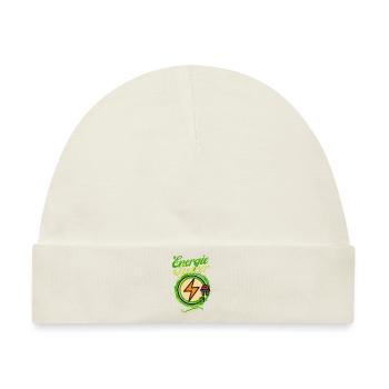 Energie Sparer Statement Design - Save Energy! - Baby Premium Organic Mütze - Naturweiß - Vorne