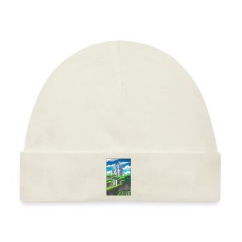 Schloss Burg Festung Architektur Landschaft - Baby Premium Organic Mütze - Naturweiß - Vorne